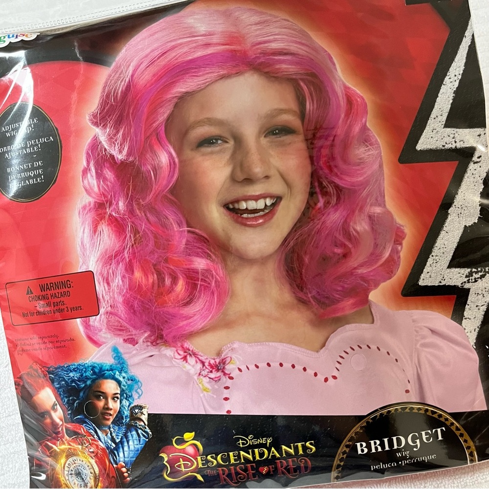 Descendants Rise of Red Bridget Pink Wig One Size Kids